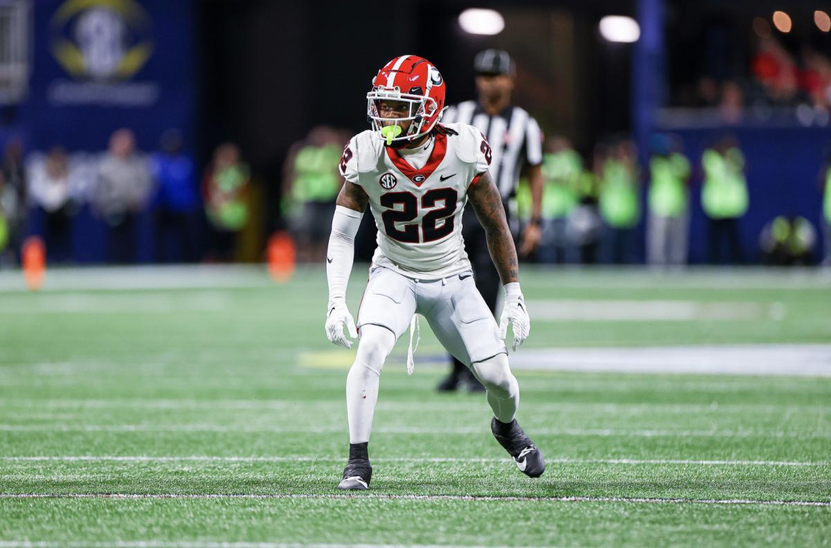 Georgia defensive back Javon Bullard during Georgia’s game against Alabama in the 2023 SEC Championship at Mercedes-Benz Stadium in Atlanta, Ga., on Saturday, Dec. 2, 2023. (Tony Walsh/UGAAA)